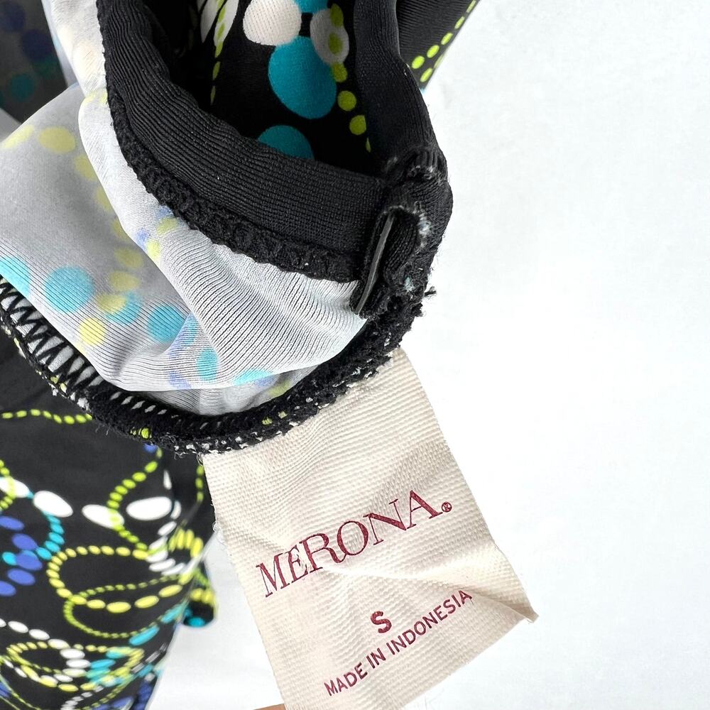 Merona Funky Print Racer Back Tankini Top Small - Picture 6 of 7